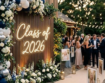 Congratulations Graduation Neon Sign, Class Of 2026 Grad Party LED Neon Light, Congrats Grad Prom Party Backdrop Wall Decor, Graduation Gift