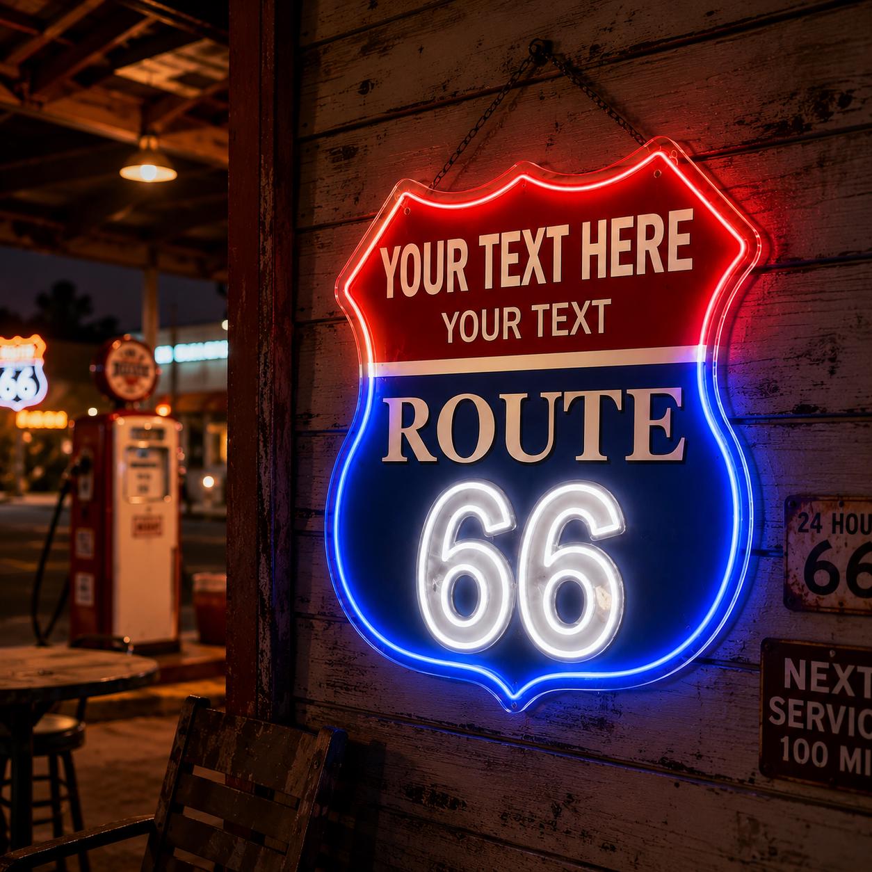 Route 66 Neon Sign - Etsy