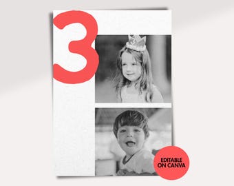 When We Were Table Numbers Template, Weddings, Birthdays, Sweet 16, 18th, 21st Birthday, Anniversaries, Editable on Canva (Digital Download)