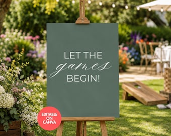 Let the Games Begin Wedding Sign Template (Digital Download)