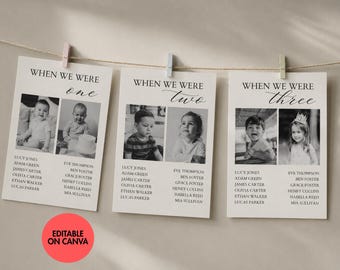 When We Were Personalized Seating Chart Card Template, Personalised Canva Editable Instant Download