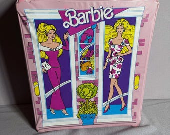 Vintage Barbie Doll Pink Fashion Storage Carrying Case 1988 Mattel READ