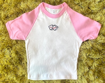 T-shirt raglan corta Heart Dice