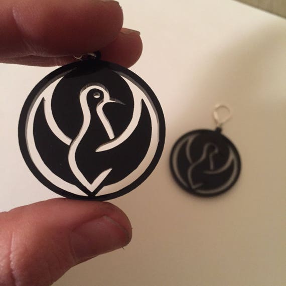 Omega Tribe Peace Dove Laser Cut Black Earrings 3 Or Etsy