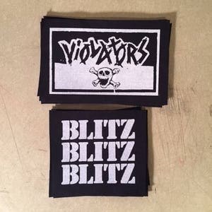 Parche de lona punk Blitz o violadores de la