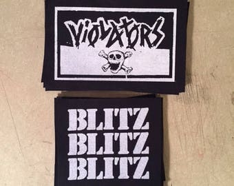 Blitz or The Violators punk canvas patch