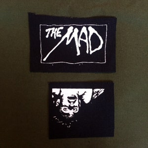 The Mad and The Insane black canvas patches