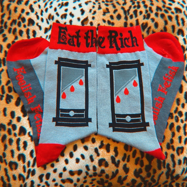Eat the Rich Guillotine Socks