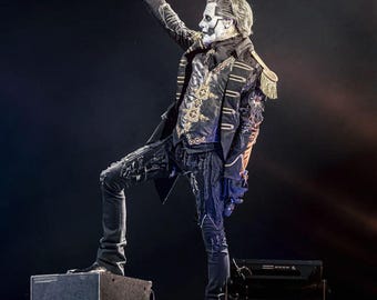 Gothic Military Tailcoat Jacket with Leather Vest: Gold Embroidery, Epaulettes, Victorian Steampunk Cosplay Outfit