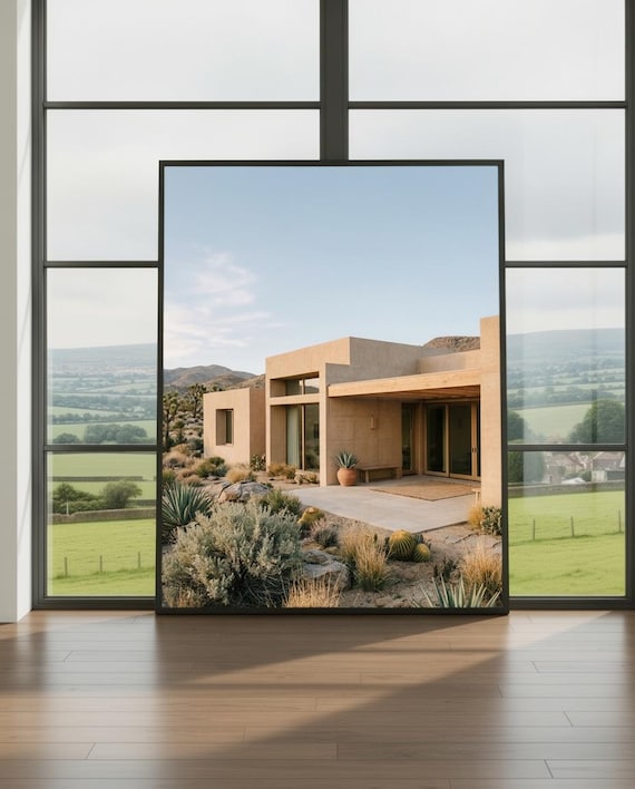 Desert Modern Architecture Wall Art Print - Joshua Tree House