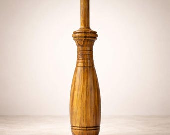 Mugar indiano de madeira maciça bege, ferramenta de treinamento de força, 5kg 9kg, 2,5 pés 3 pés