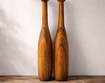 Clavas indianas de madeira tradicionais Mudgar Karlakattai, ferramenta de mobilidade, 76 cm x 91 cm