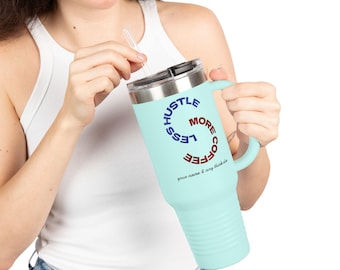 Personalized 40oz Tumbler Insulated Travel Mug | Laser Engraved Stainless Steel