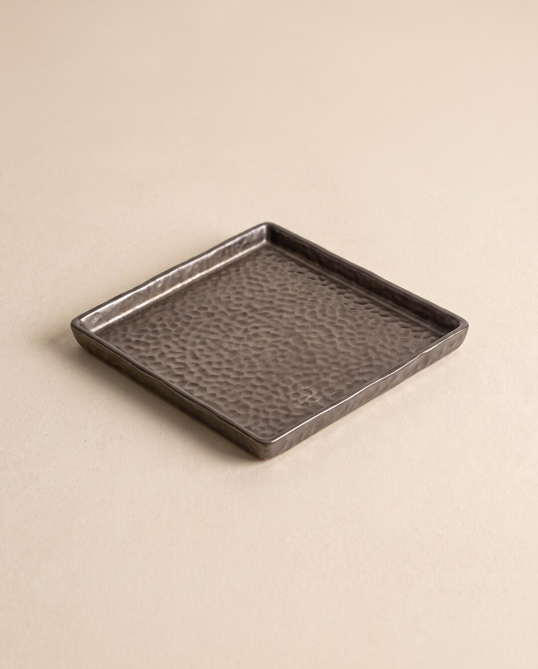 Silver Ceramic Serving Plate, Textured Sushi Dish - Etsy