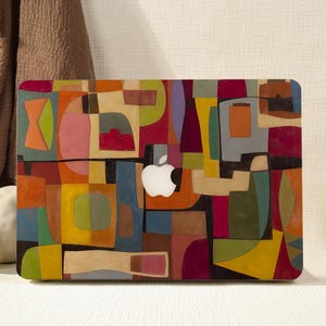Vintage Abstract Geometric Macbook Protective Case,Apple Laptop Cover for 2026 Neo 3404,Mac Air 15/13/11",MacBook Pro 16/14/13",M5 M4 M3 M2
