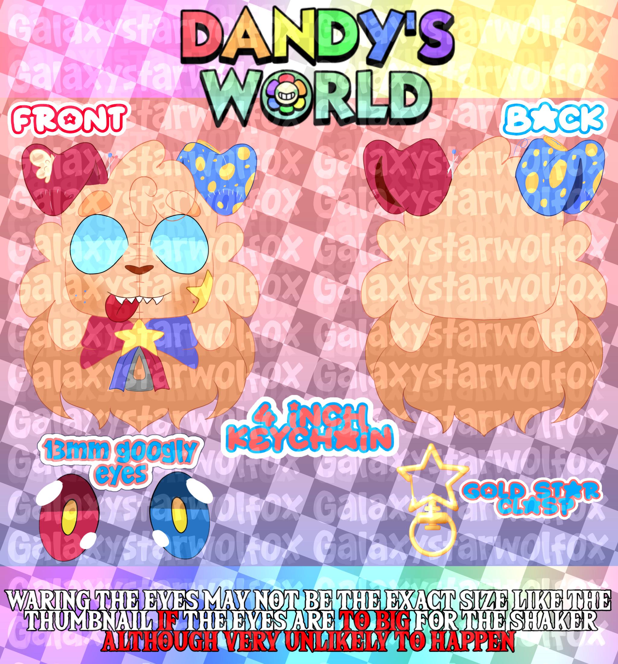 Dandy's World Goob 4 Inch SHAKER Keychain and Sticker - First 5 Bought ...