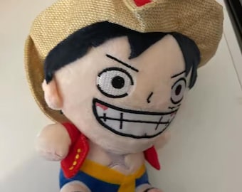 Anime Lufei Pirate Plush Doll – 25cm Cute Soft Stuffed Toy | Kawaii Pirate Collectible Plush Gift for Fans