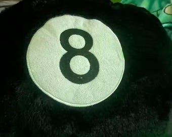 8 Ball Plush Pillow, Streetwear Room Decor Round Billiards Cushion Aesthetic Gamer Gift