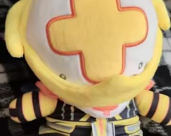 Yellow Astronaut Plush Toy, Sci-Fi Space Suit Doll with Cross Visor