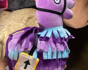 Purple Llama Plush Toy, Battle Royale Inspired Plushie, Cute Gamer Decor Stuffed Animal, Kawaii Llama Plush, Gift for Gamers & Kids