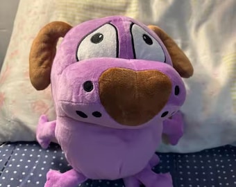 Purple Cartoon Dog Plush Toy, Cute Funny Puppy Plushie, Kawaii Stuffed Animal, Soft Cuddly Dog Doll, Unique Gift