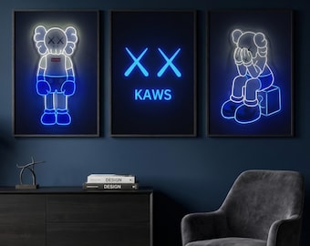 Graffiti Wall Art Set of 3 Printable-Hypebeast Decor Posters,KAWS Inspired Pop Art, Street Art Wall Prints,Modern Digital Download Wall Art