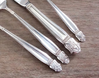 Vintage Danish Princess Silverplate, Your Choice Replacement Pieces, Retro Flatware, Holmes Edwards c1938, Wedding Gift