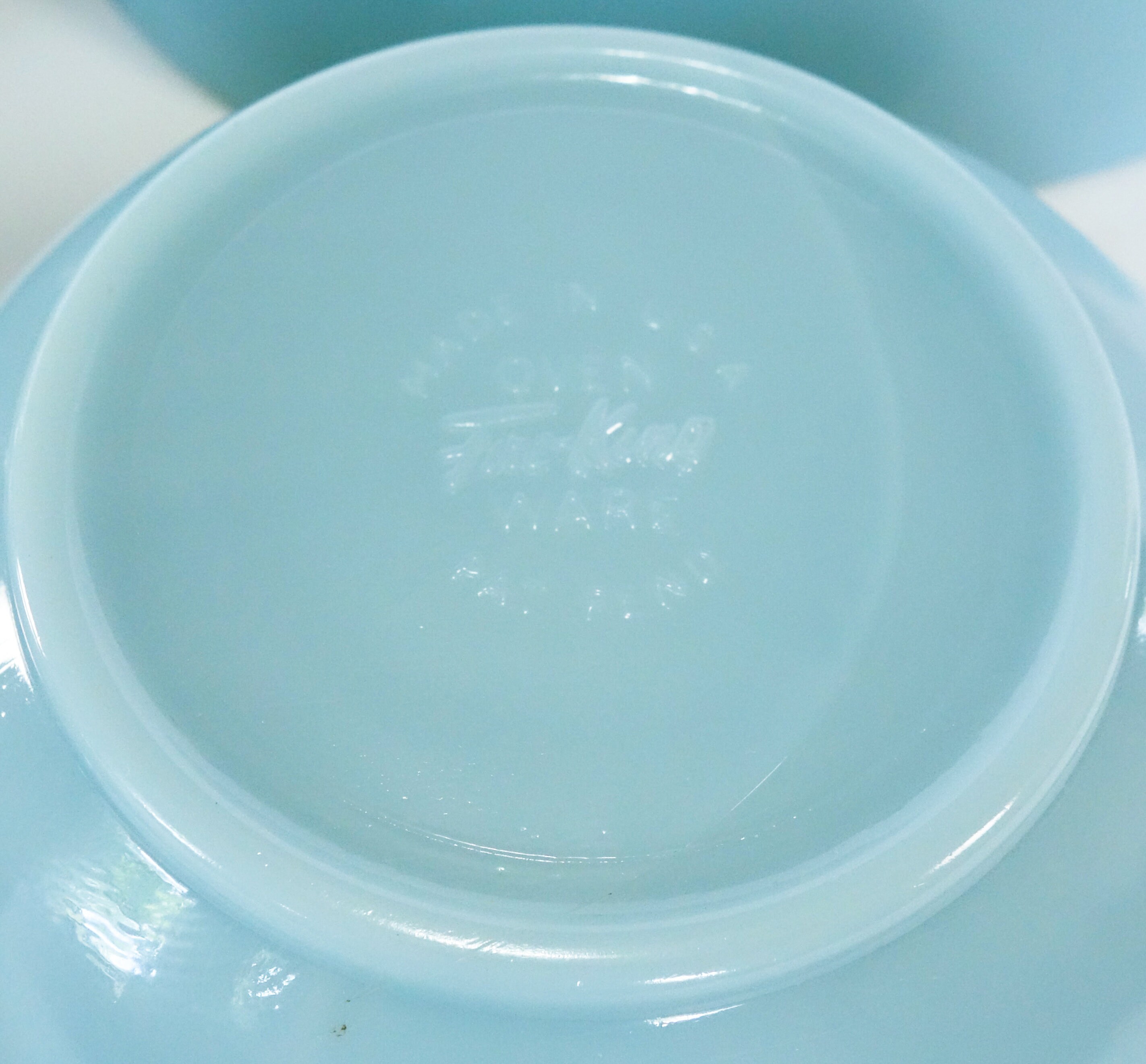 レア Fire King Turquoise Blue Ice Bucket 【公式通販】