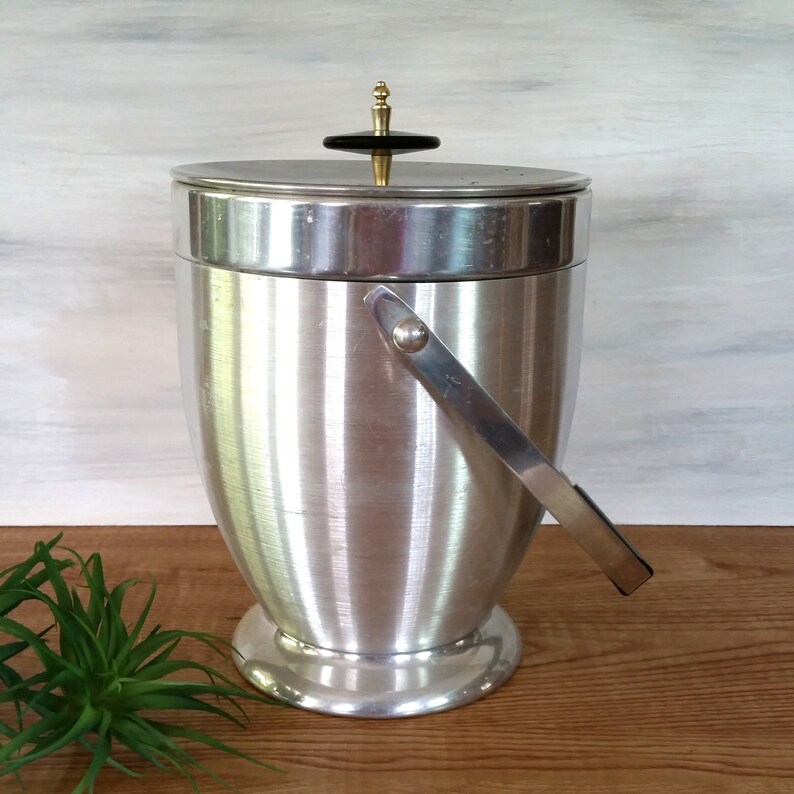 Mid Century Modern Aluminum Ice Bucket Vintage Kromex Etsy