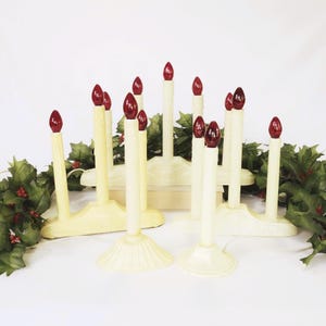 Your Choice Vintage Christmas Electric Window Candle, Candelabra Light Mantle Decor