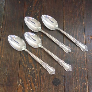 Vintage Silver Plate Silverware, Teaspoons Fork or Gravy Ladle, Oneida Valley Rose, Flatware Replacements, Wedding Gift, c1956