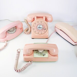 Retro Pink Rotary Phone, Vintage Rare Automatic Electric, Starlite AE ...