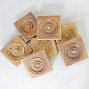 Vintage Door Trim Bullseye Corner Block, Single Corner Block, Antique Wood Molding, Architectural Salvage, Repurpose Craft, Farmhouse Decor