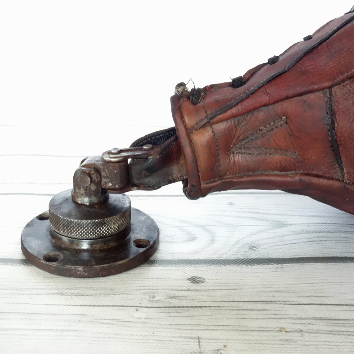 Vintage Leather Speed Bag with Mounting Hardware Antique Etsy