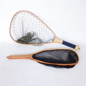 XXS Bamboo Fly Fishing Net, Tiny Landing Net, Great for Tenkara and Small  Wild Trout Fishing, Rubber Coated Nylon Catch and Release Bag 