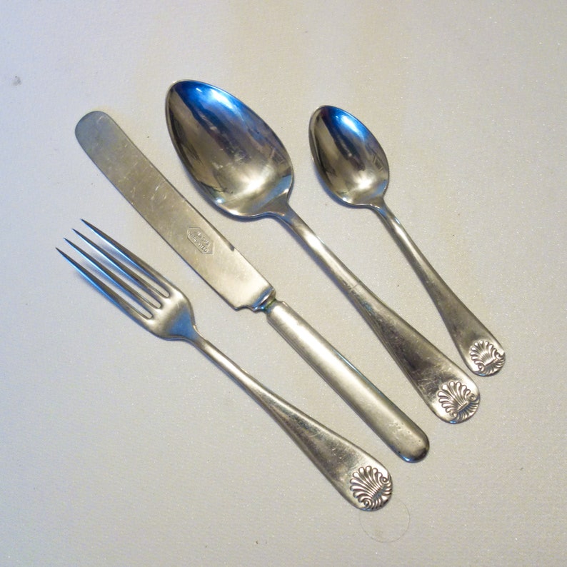 Vintage Silverware Alaska Warranted Nickel Silver Flatware Etsy