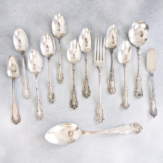 Choice Antique Silverplate Flatware Collectible Wm A Rogers Niagra Community Mismatched Replacement Silverware Fork Spoons Etsy