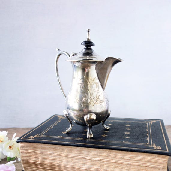 Vintage Silverplate Creamer, Chased Silver Plate Pitcher, Breakfast in Bed, Birthday Mother's Day