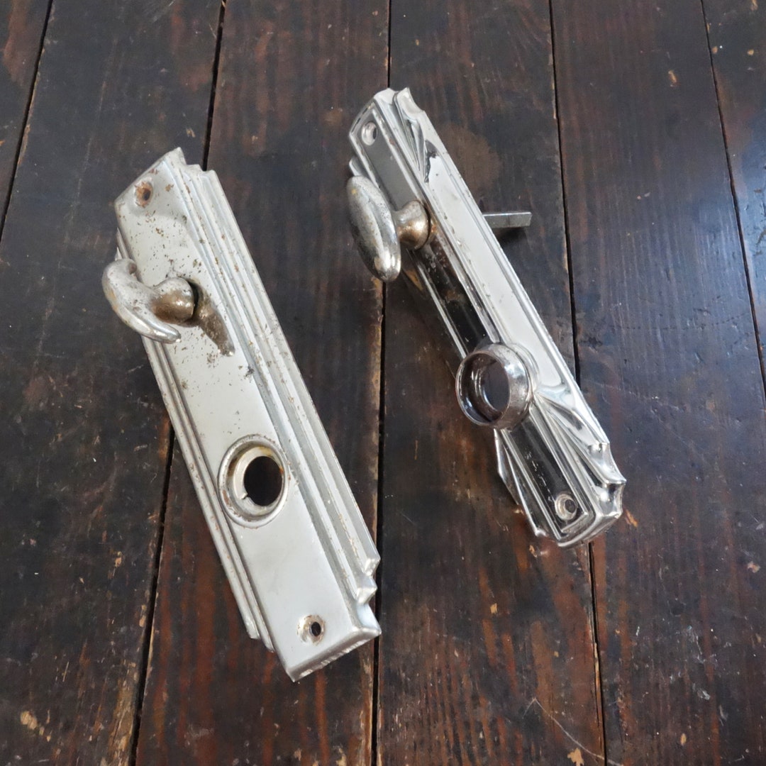 Your Choice Vintage Art Deco Door Knob Back Plate Retro Etsy