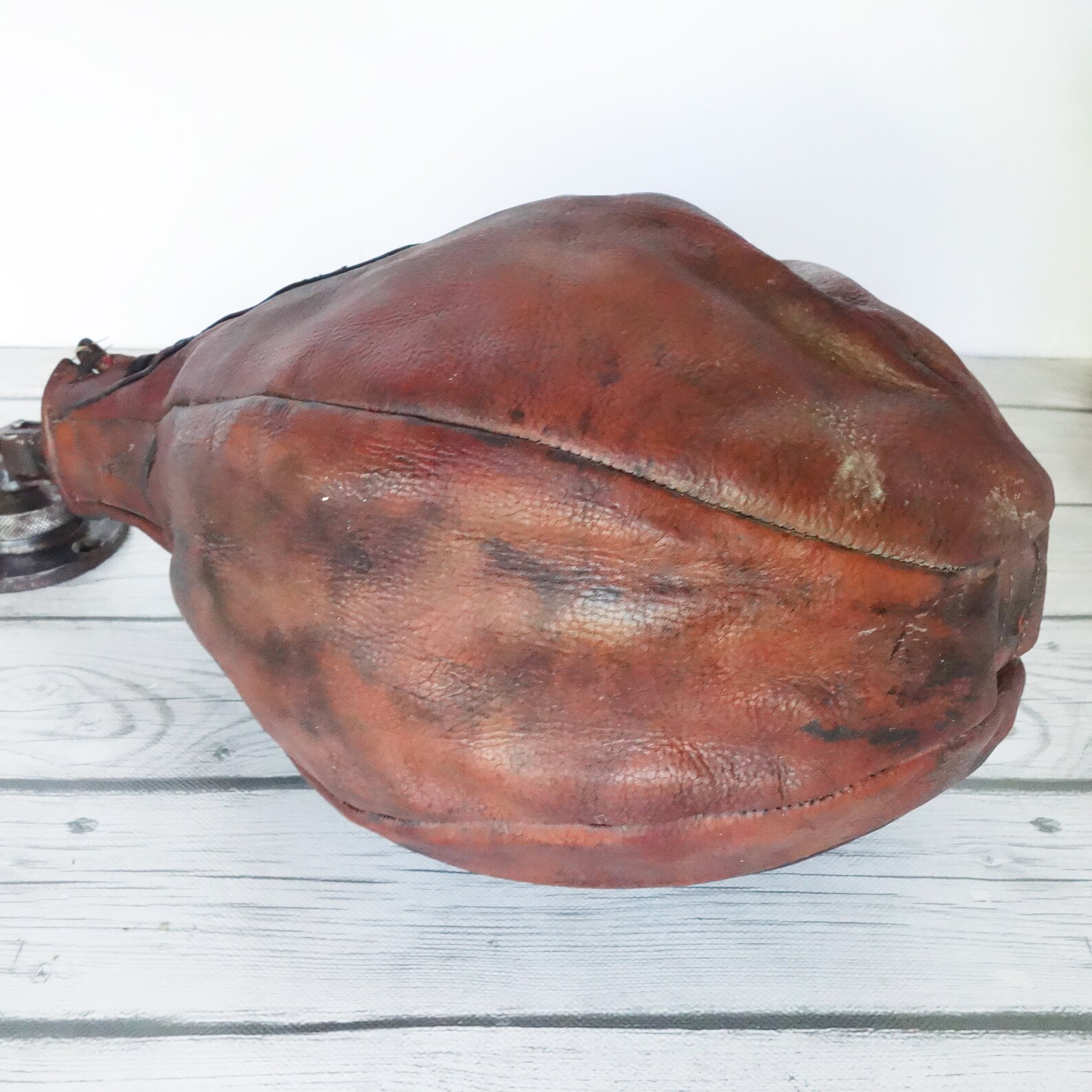 Vintage Leather Speed Bag with Mounting Hardware Antique Etsy