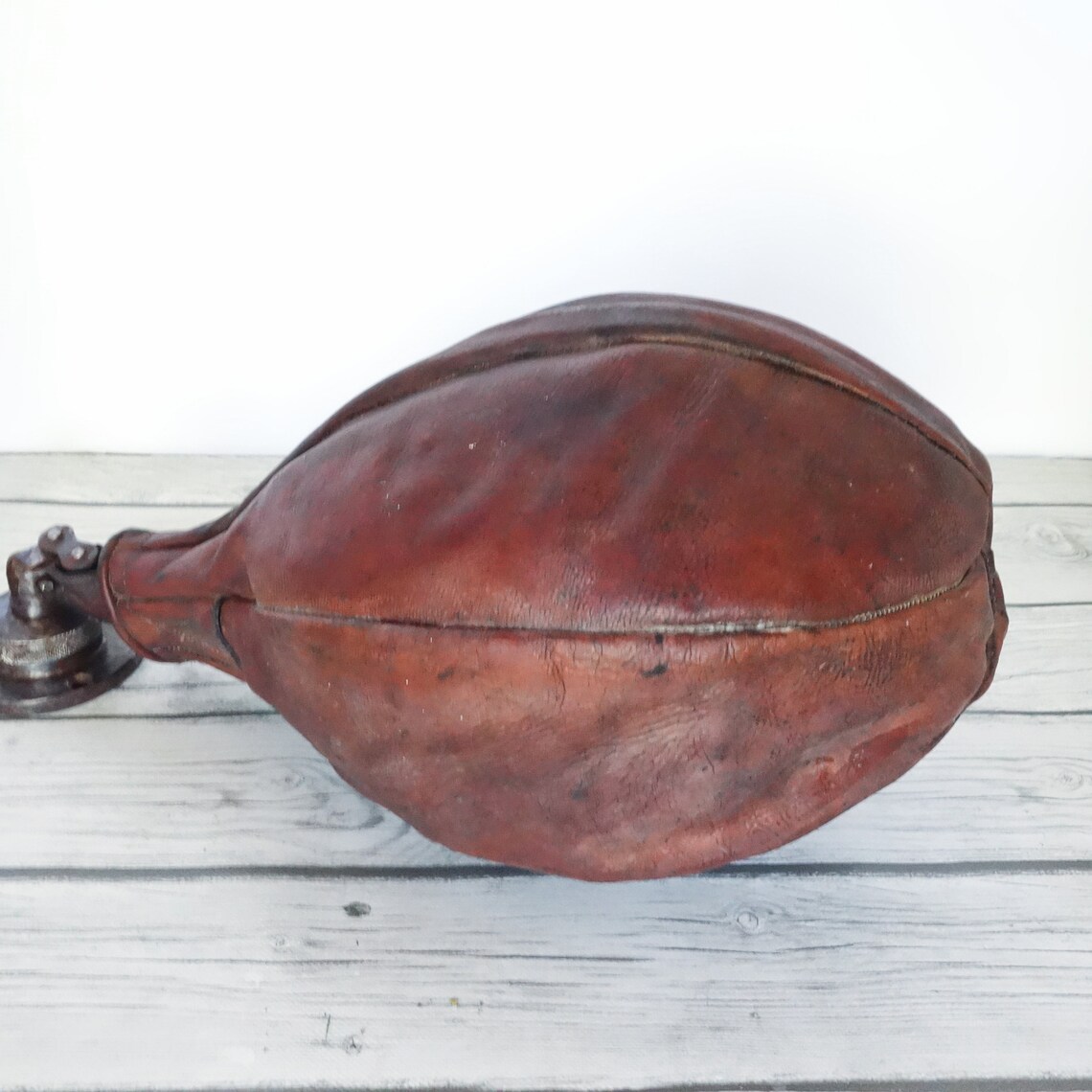 Vintage Leather Speed Bag with Mounting Hardware Antique Etsy
