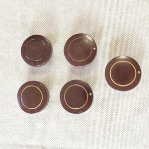 Your Choice Vintage RCA Victrola 1 1/4 Inch Brown Bakelite Radio Knobs, Original 1930s 1940s Tube Radio Repair Replacement