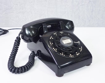 Your Choice Vintage Telephone, Rotary Landline Desk Phone, Wall Phone, Beige White Black Brown, Untested Movie Stage Photography Prop