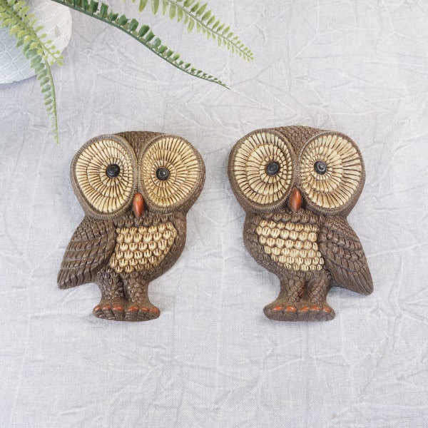 Vintage Owl Wall Plaque Etsy