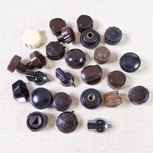 Your Choice Vintage Radio Knobs, Bakelite Wood Plastic Metal, Original 1930s 1940s 1950&#39;s 1960&#39;s, Amp Mixer Radio Repair Replacement