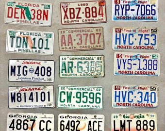 Your Choice Vintage Metal License Plate, Rustic Car Tag, Industrial Automotive Decor, Garage Sign Wall Hanging, Gift Idea, Man Cave