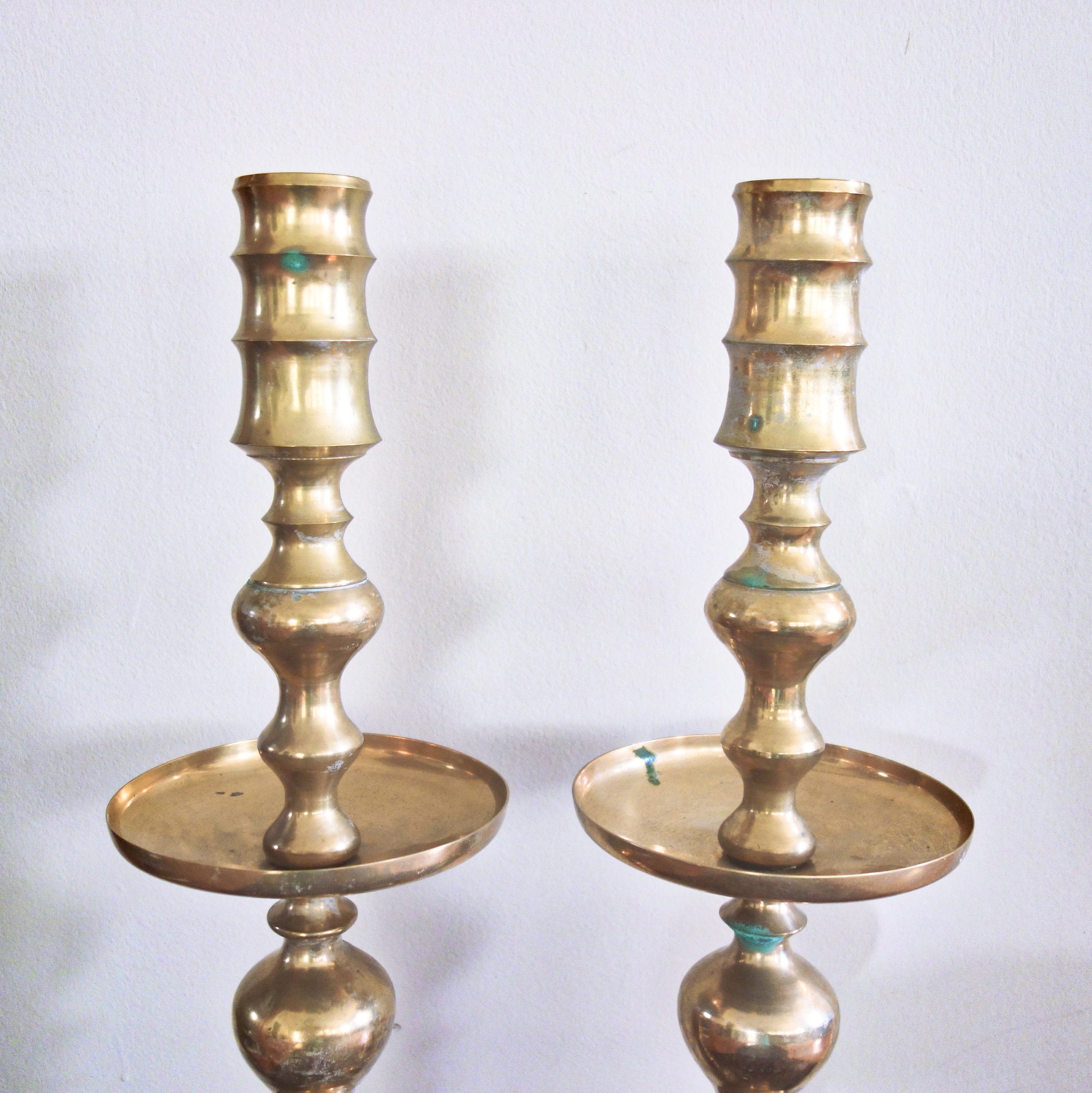 Candelabros de piso de latón grande candelabros de altar de | Etsy