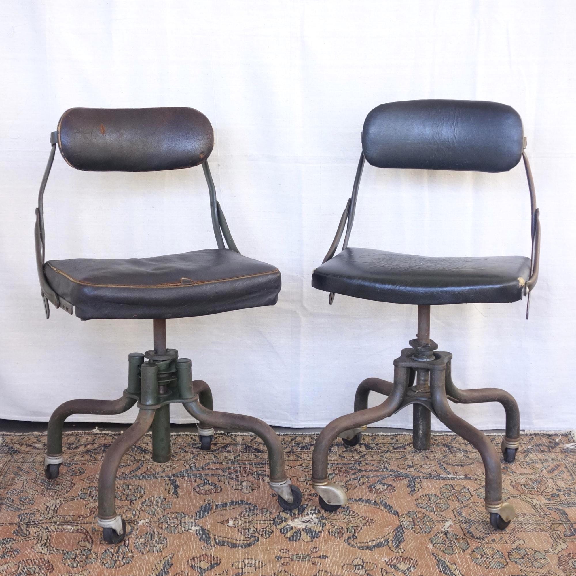 1930s DO/MORE・INDASTORIAL CHAIR USA Choice Industrial Desk Chair, Retro Domore Office Chair, Vintage
