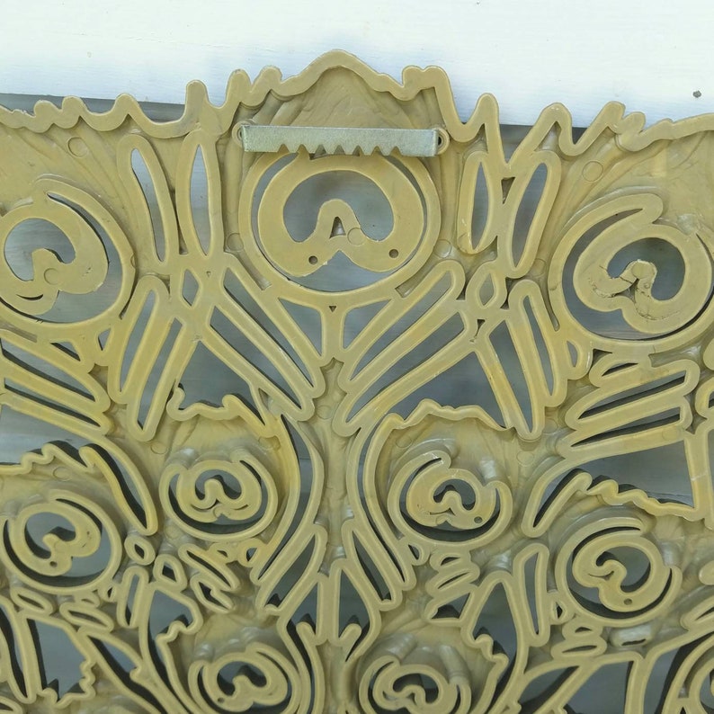 Large Gold Peacock Wall Art Vintage Burwood Ornate Wall Etsy