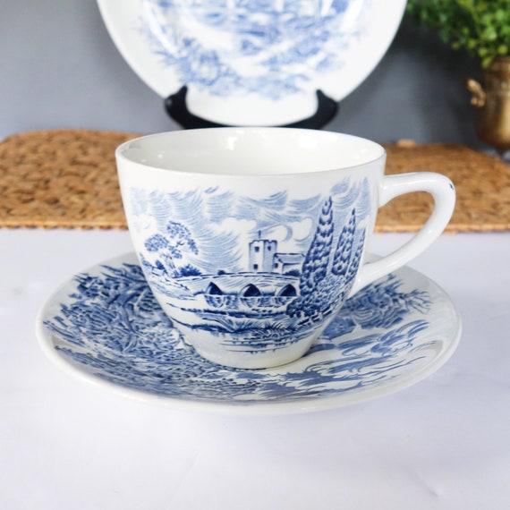 Vintage Enoch Wedgewood Countryside Tea Cup With Saucer Made Etsy